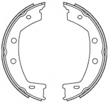 Комплект тормозных колодок, стояночная тормозная система REMSA 475500
