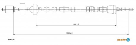 Трос зчеплення Renault/Laguna 2.0, 98- ADRIAUTO 4101041
