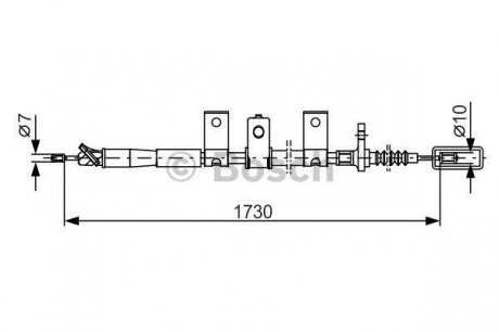 Трос, стояночная тормозная система BOSCH 1987482344 (фото 1)