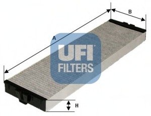 Фільтр, повітря у внутрішньому просторі UFI 54.151.00 (фото 1)