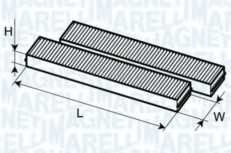 Фильтр, воздух во внутренном пространстве MAGNETI MARELLI 350203062610 (фото 1)