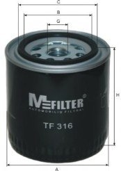 Фільтр масляний M-FILTER TF316 (фото 1)