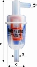 Фильтр топлива M-FILTER DF11 (фото 1)