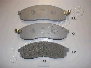 Комплект тормозных колодок, дисковый тормоз JAPANPARTS PA192AF (фото 1)