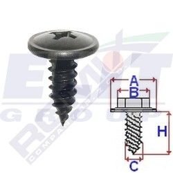 Гвинт салону (к-т: 10 шт):A =15mm/C = 6,2mm/H = 16mm ELIT C60623