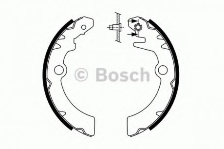 Комплект гальмівних колодок BOSCH 0986487760 (фото 1)