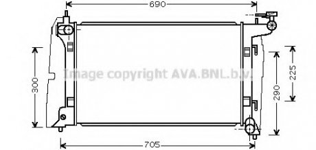 Радиатор охлаждения TOYOTA COROLLA (E12, E13) (01-) (AVA) AVA COOLING TO2323