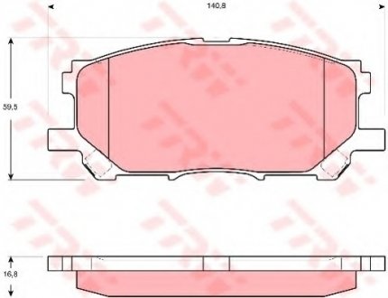 Комплект тормозных колодок, дисковый тормоз TRW GDB3397 (фото 1)