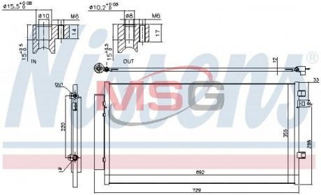 Интеркулер FIAT 500X, JEEP RENEGADE 1.3D-2.0D 07.14- NISSENS 940692 (фото 1)