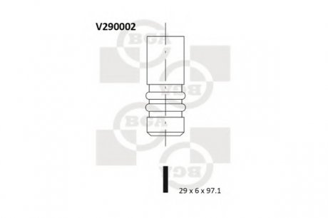 Клапан двигателя BGA V290002 (фото 1)