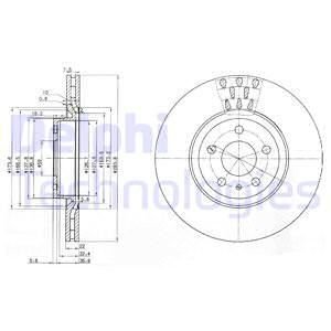 TARCZA HAM./PRZ/ ALFAROMEO,FIAT,LANCIA,O 147,156,164,CROMA,DOBLO,COMBO 87- Delphi BG2512C (фото 1)