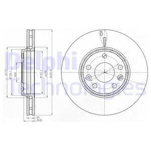 TARCZA HAM./PRZ/ RENAULT LAGUNA,MEGANE,SCENIC 07- Delphi BG4264C (фото 1)