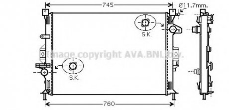 FD-MONDEO 10- Радиатор AVA AVA COOLING FDA2422 (фото 1)