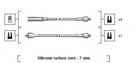 Комплект проводов зажигания MAGNETI MARELLI 941318111024