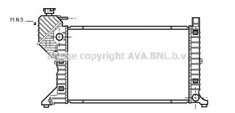 Радиатор охлаждения MERCEDES SPRINTER W 901-905 (95-) (AVA) AVA COOLING MSA2300