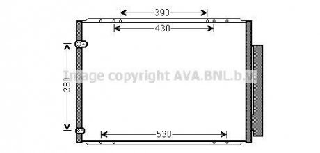 Радиатор кондиционера LEXUS RX II (03-) 350 (AVA) AVA COOLING TO5573D (фото 1)