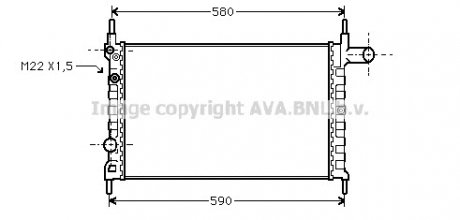 Радиатор охлаждения KAD E/COMB A 13/14/16 90- (Ava) AVA COOLING OLA2150