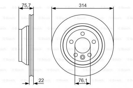 Диск тормозной BOSCH 0 986 479 S54 (фото 1)