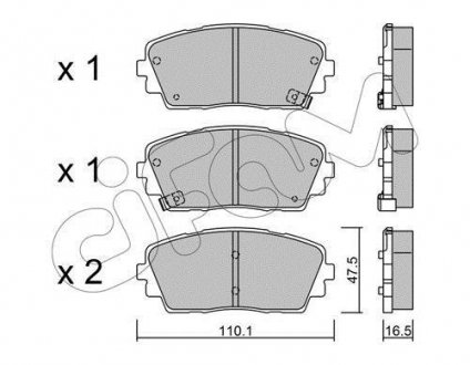 KLOCKI HAMULC. KIA PICANTO 11- PRZУD CIFAM 822-941-0 (фото 1)