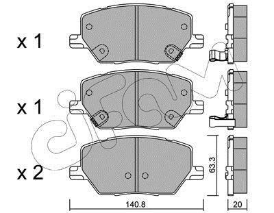 KLOCKI HAMULC. FIAT 500X 14- PRZУD CIFAM 822-1001-0 (фото 1)