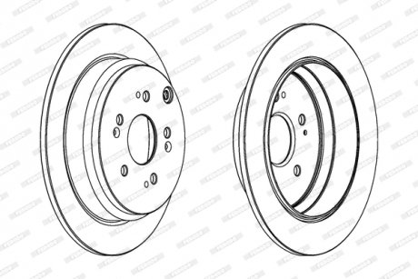 Тормозной диск FERODO DDF1608C (фото 1)