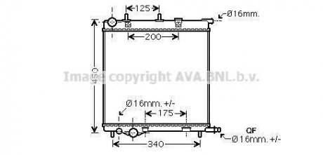 Радиатор, охлаждение двигателя AVA QUALITY COOLING AVA COOLING PE2368