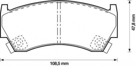 Комплект тормозных колодок, дисковый тормоз Jurid 572396J (фото 1)