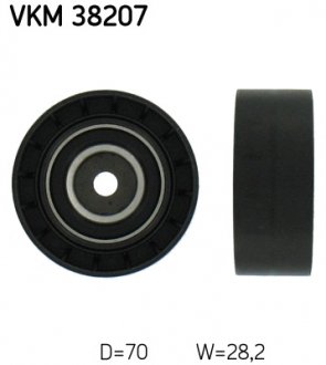 Паразитний / провідний ролик, полікліновий ремінь SKF VKM 38207 (фото 1)