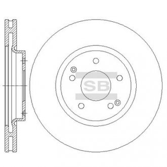 Тормозной диск передний HQ HI-Q/SANGSIN SD3042 (фото 1)