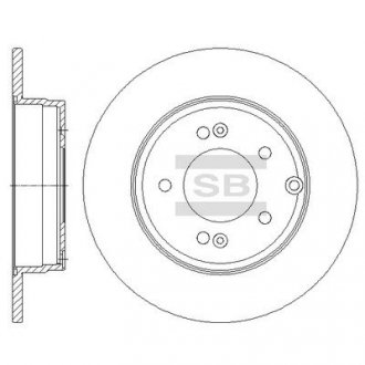 Тормозной диск задний HQ HI-Q/SANGSIN SD1099 (фото 1)