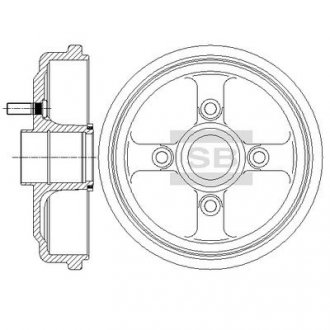 Гальмівний барабан SANGSIN BRAKE HQ HI-Q/SANGSIN SD3046