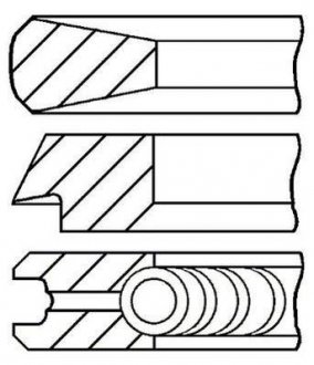 Кольца поршневые (1cyl) GO GOETZE 08-121800-00