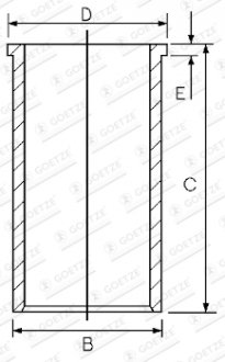 Гільза циліндра Transit 2.2TDCI 11- (86.01mm) GOETZE 14-022110.00