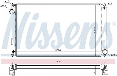 Радіатор LEXUS NX (AGZ10, AYZ10, ZGZ10) (14-) 300H NISSENS 606635