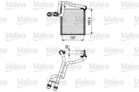 Радіатор обігрівача салону VL Valeo 811536