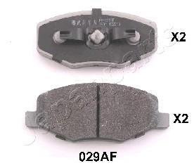 Комплект гальмівних колодок, дискове гальмо JAPANPARTS PA-029AF