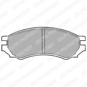 Комплект тормозных колодок, дисковый тормоз Delphi LP670 (фото 1)