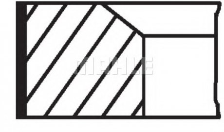 Кільця поршневі,комплект MAHLE MAHLE / KNECHT 015 70 N0 (фото 1)