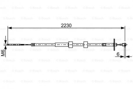 Трос, стояночная тормозная система BOSCH 1 987 482 500 (фото 1)