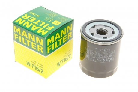 Фильтр масляный -FILTER W716/2 MANN W 716/2 (фото 1)