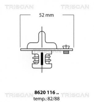 Термостат Kia Sportage/Mazda 121/323/626 TRISCAN 862011688 (фото 1)