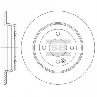 Тормозной диск задний SANGSIN BRAKE HQ HI-Q/SANGSIN SD1087