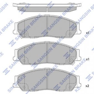 Колодки гальмівні дискові HI-Q HI-Q/SANGSIN SP1235