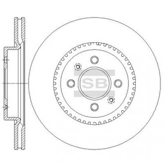 Диск тормозной HI-Q HI-Q/SANGSIN SD2043