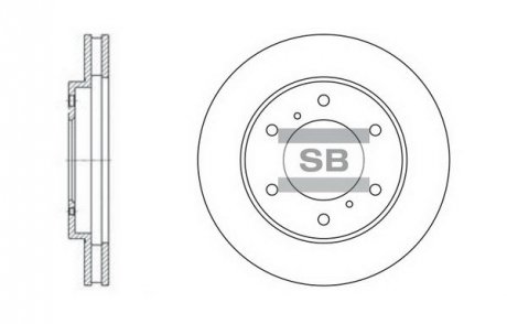 Тормозной диск передний SANGSIN BRAKE HQ HI-Q/SANGSIN SD4311