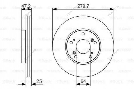 Диск тормозной BOSCH 0 986 479 S82 (фото 1)