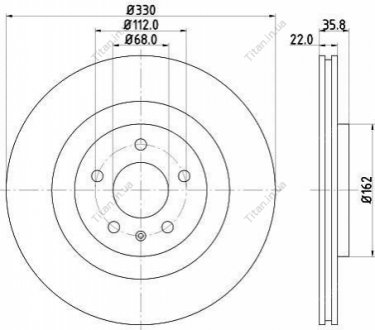 Гальмівний диск зад. A4/A5/A6/A7/Q5/Macan 07- 1.8-3.2 (PRO) 330mm PAGID HELLA 8DD355118-021
