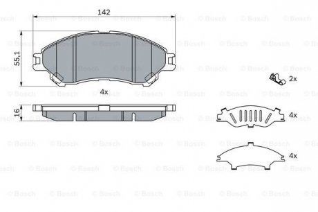 , дискові BOSCH 0 986 494 742 (фото 1)