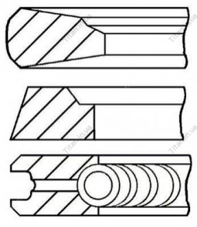 Комплект поршневых колец STD GO GOETZE 08-143600-10