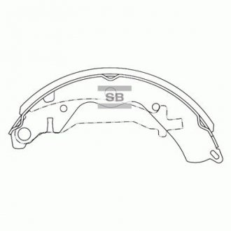 Кт. Гальмівні колодки барабанні SANGSIN HI-Q/SANGSIN SA059